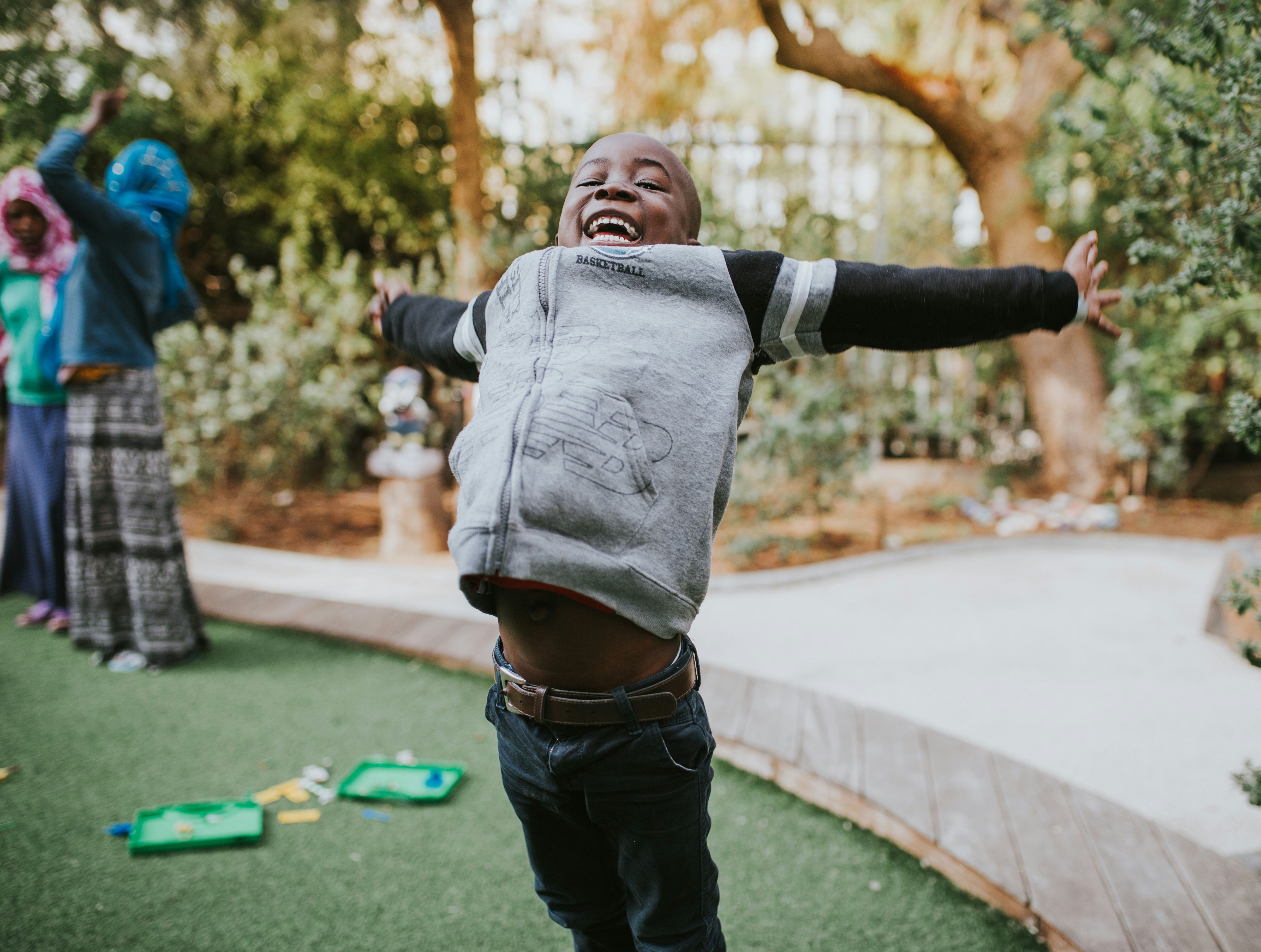Children laughing